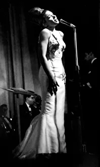 Shirley Bassey pictured during her performance at the Capitol Theatre - 22nd March 1963