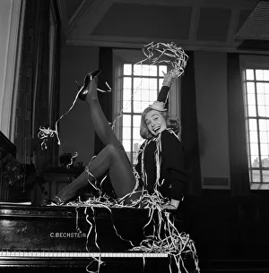 Rehearsals Prints: Shirley Eaton rehearsing for the television show Saturday Spectacular'on ITV