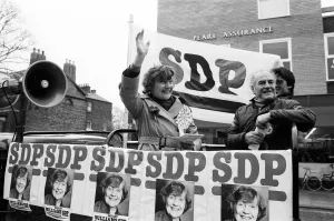 01262 Prints: Shirley Williams of the Social Democratic Party getting her election campaign underway as