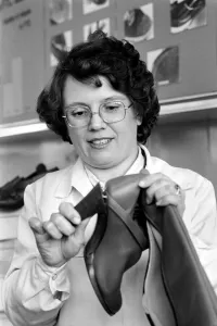The Shoe Tester: Mrs. Isobel Bingham is a Shoe Inspector employed by the Footwear Testing