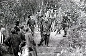 The shoot at Camberley, Surrey, started early today to exterminate all wild life