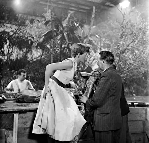 Shooting the Zambese rapids sequence at Elstree were Jeanne Crain