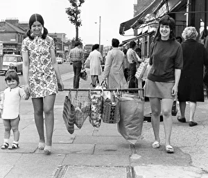 Shopping with broomstick, Diana Kent, her daughter Samantha