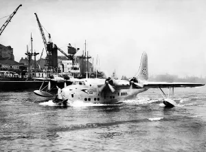 00481 Prints: The Short S. 45 Solent 2 the last of the large flying boats flown by BOAC on overseas