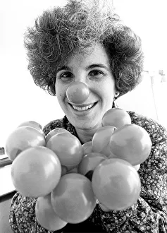 Red Nose Prints: Before the shortage: An historic photo of Oxfam worker Riva Flexer with last week