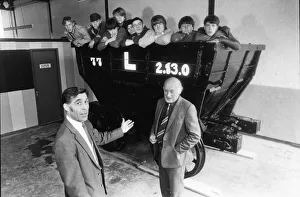 Core76 Prints: Showing off their work - YTS youngsters and Tanfield Railway official Derek Charlton with