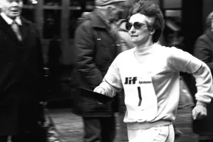 The Shrove Tuesday Jiff Lemons Pancake Race in Clayton Street