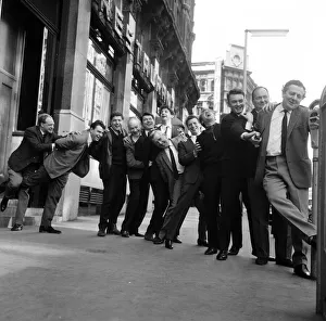 What a sight for TV crime series fans. Here pictured during a break in rehearsals for