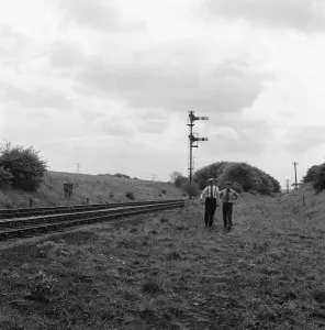 Signal on Castle Eden Village Railway Line in County Durham, England