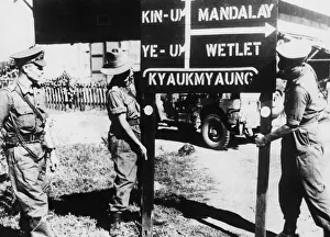 01455 Prints: A signboard pointing the way to the 14th Armys immediate objective
