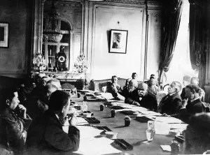 Liberal Party Prints: The signing of the Peace Treaty in 1918 British Prime Minister David Lloyd George