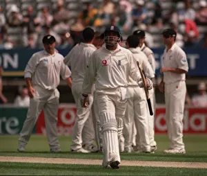 Simon Doull Cricket Player Of New Zealand July 1999 Runs Out Mark Butcher Of