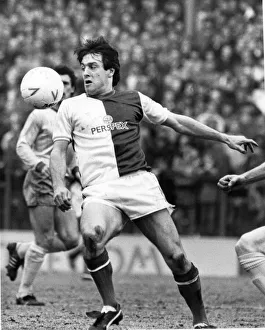 Simon Garner Blackburn Rovers football player in action at Ewood Park February 1985