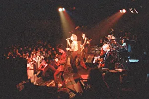 Simon Le Bon singing with his band Duran Duran live on the 11th November 1988