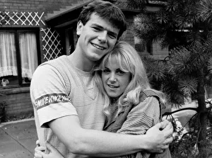 Simon O Brien as Damon and Valerie Blake as Gail in 1986 from Brookside TV programme