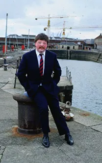 Casualty Prints: Simon Weston Falklands War casuality seen here at Govan Dock Glasgow April 1989