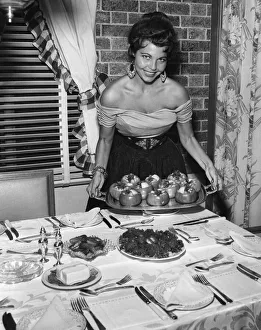 Serving Prints: Simone Silva, french actress show how to create the perfect dinner party meal, London