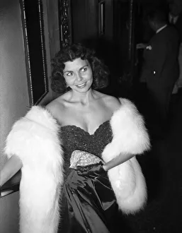 Premieres Prints: Simone Silva, french actress pictured at film premiere of Cyrano de Bergerac, London