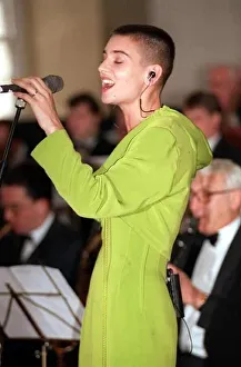 Sinead O Connor Irish singer 1990 singing with orchestra