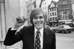 Singer Billy Fury pictured in London today after his discharge from bankruptcy