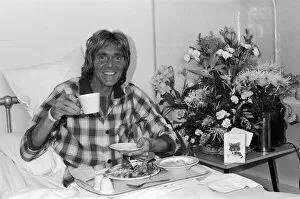 Images Dated 8th March 1982: Singer Billy Fury recovering in hospital after he collapsed with heart and kidney trouble