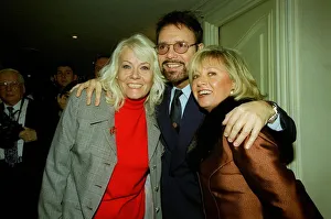 Singer Cliff Richard poses Eastenders actress Wendy Richard (left