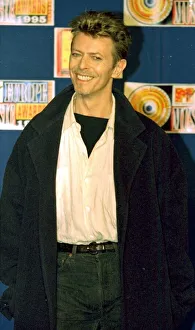 Singer David Bowie at the MTV European Music Awards in Paris, November 1995
