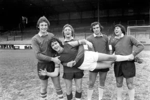 Singer David Essex pictured at Upton Park as he joins West Ham United for a day of