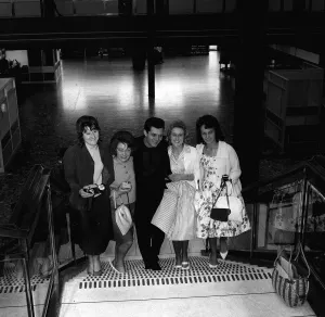 Singer Eden Kane with some of his admiring fans. He came to fame briefly in the early