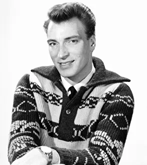 Singer Frank Ifield seen here posing for the Reveille newspaper for a fashion feature