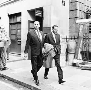 00303 Prints: Singer Frank Sinatra seen here leaving his Grosvenor Square apartment via