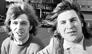 Windy Prints: Singer Georgie Fame (left) with Alan Price 19 June 1971