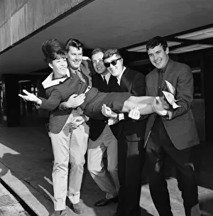 Singer Helen Shapiro, pictured leaving London Airport for Warsaw
