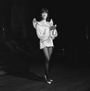Singer Helen Shapiro, pictured behind the scenes at the theatre in one of her costumes