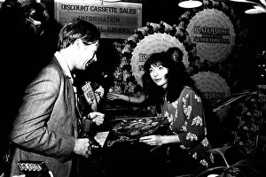 Images Dated 10th September 1980: Singer Kate Bush at Virgin Records in Eldon Square, Newcastle signing autographs
