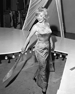 00361 Prints: Singer Kathy Kirby, the British entry in the Eurovision Song Contest, January 1965