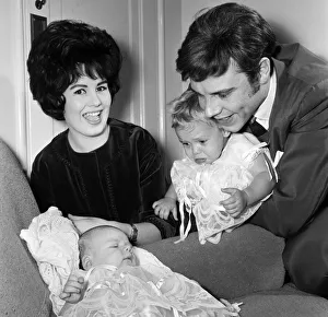 01202 Prints: Singer Marty Wilde and his wife Joyce at home in Chiswick after the christening of their