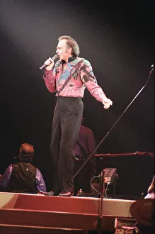 Singer Neil Diamond, pictured in concert at the Birmingham NEC. 11th July 1992