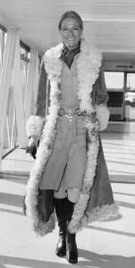 Singer Nina ( Nina, Baroness van Pallandt ) seen here at Heathrow Airport before