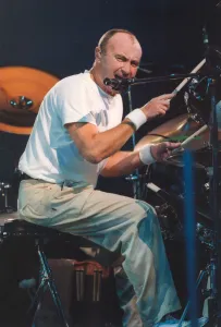 Core27 Prints: Singer Phil Collins performs in concert at Newcastle Arena 9 November 1997