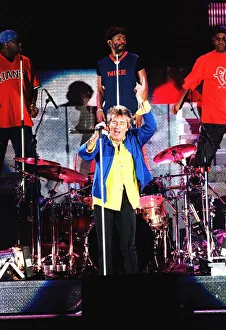Singer Rod Stewart December 1998 on stage at the SECC in Glasgow