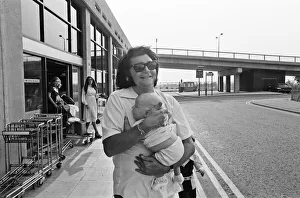 Singer Roy Orbison, pictured at Manchester Ringway Airport in 1975