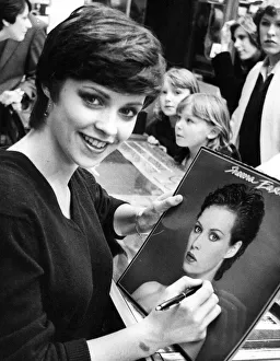 Singer Sheena Easton signs copies of her record on Tyneside 27 January 1981