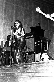 Singer Suzi Quatro performs in concert at Newcastle City Hall 4 November 1972