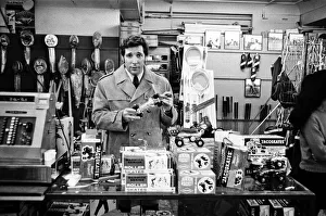 Singer Tom Jones Christmas shopping in London for his 11-year-old son. 3rd December 1968