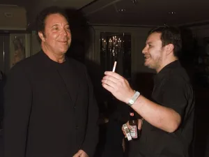 Singer Tom Jones at the Mercury Music Awards September 1999 with James D Bradford