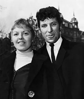 Singer Tom Jones pictured with his wife Linda (Melinda) who went for a stroll around