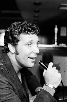 Singing star Tom Jones is pictured for the first time since having an operation which