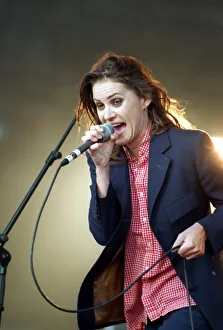 Siobhan Fahey singer with Shakespear Sister pop group on stage at T in the Park