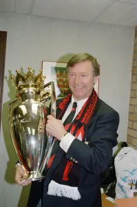01515 Prints: Sir Alex Ferguson with the Barclays Premiership Trophy - 1993